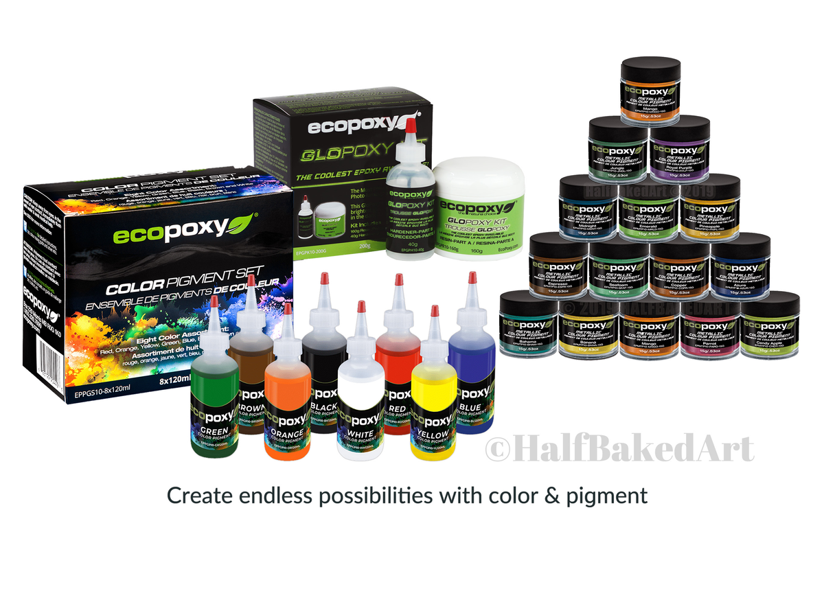 Ecopoxy New Metallic Color Pigments 15g (15 Pack)